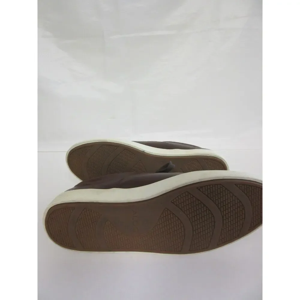 ALDO Men's Brown Leather Low Top 9.5 Lace Up Sneakers